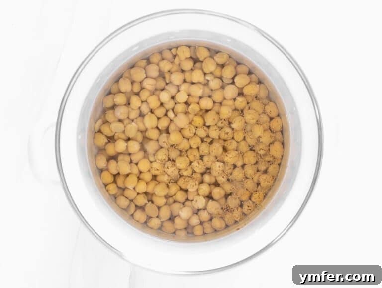 boiling canned chickpeas with cumin