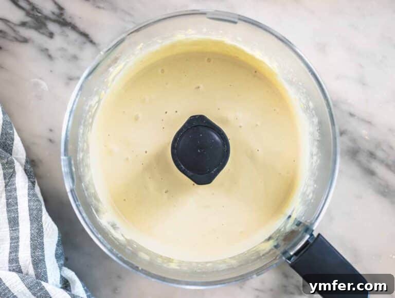 Hummus after blending in a food processor