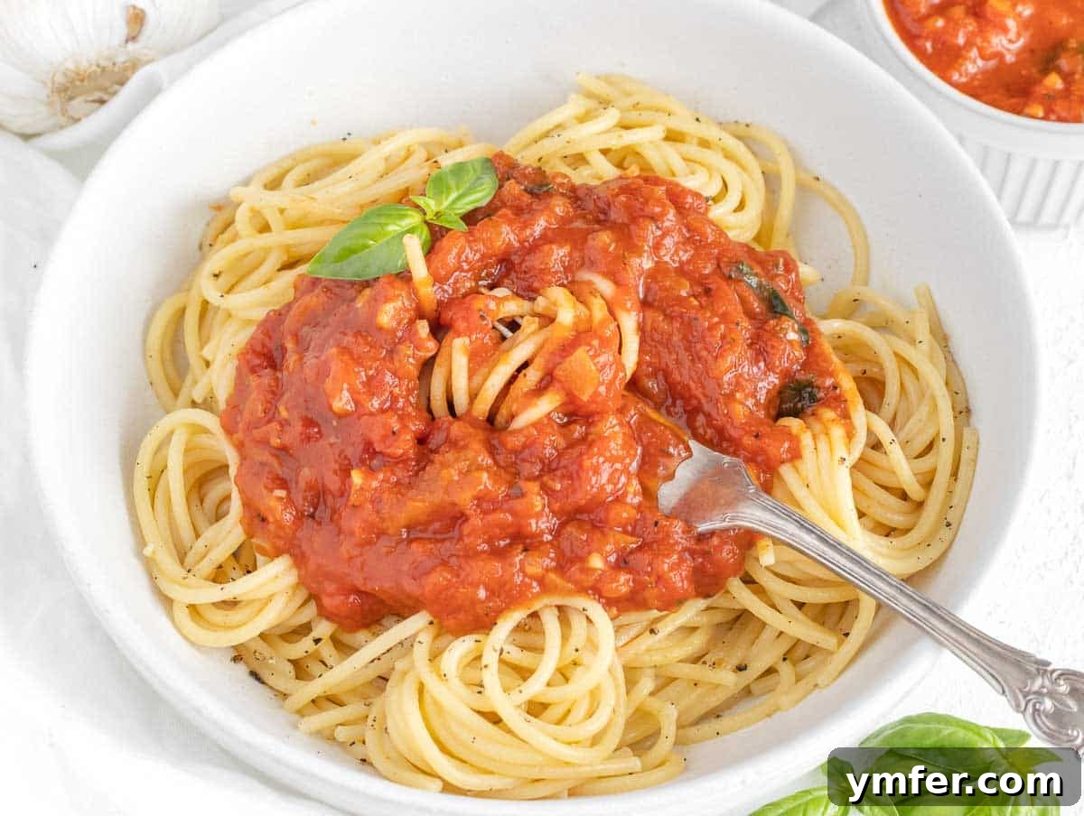 Rustic Marinara 13 spaghetti with homemade marinara