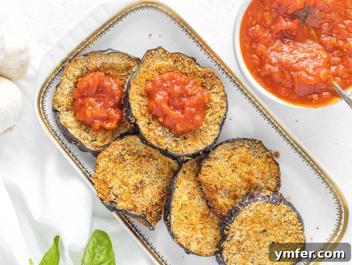 Rustic Marinara 17 breaded eggplants with marinara sauce