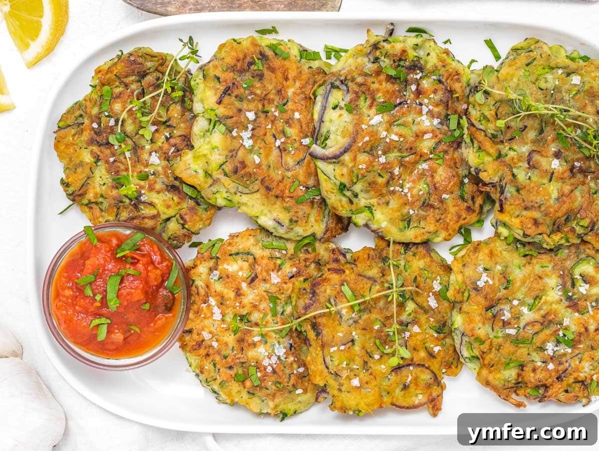 Rustic Marinara 19 Marinara Sauce and zucchini fritters