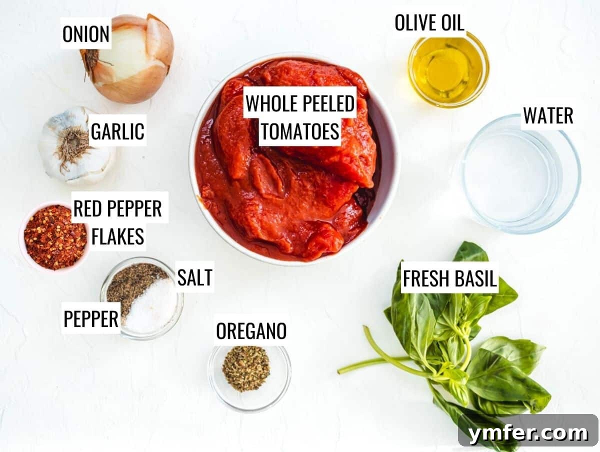 Rustic Marinara 5 Ingredients for marinara sauce