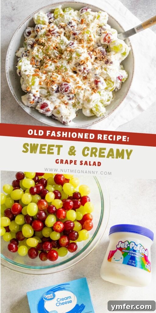 Luscious Grape Medley 9 Sweet Grape Salad pin for Pinterest.