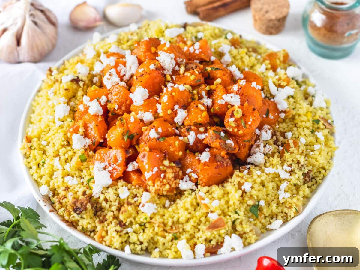 Moroccan Spiced Carrot Salad 10 Moroccan couscous with roasted carrots and feta on top