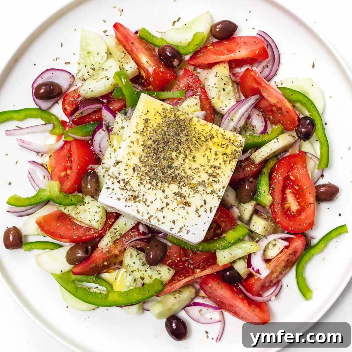 Horiatiki: The Quintessential Greek Village Salad 2 Authentic Greek Salad as served in Greece