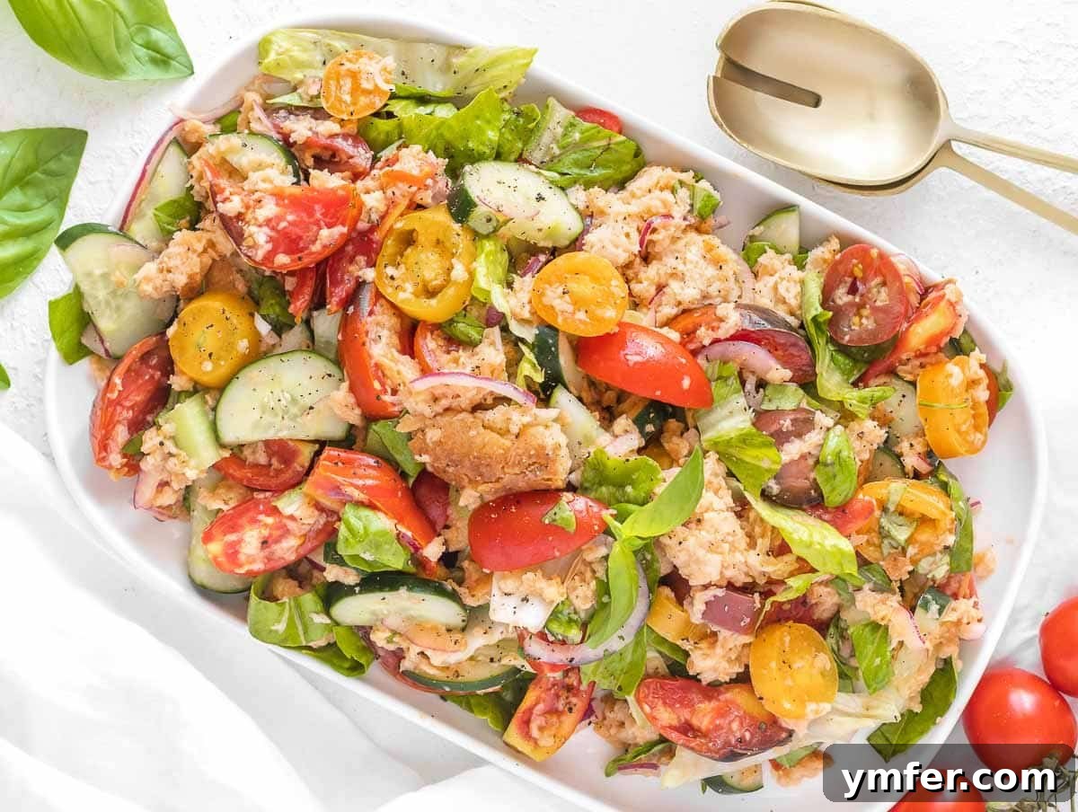 Horiatiki: The Quintessential Greek Village Salad 11 panzanella salad with lettuce