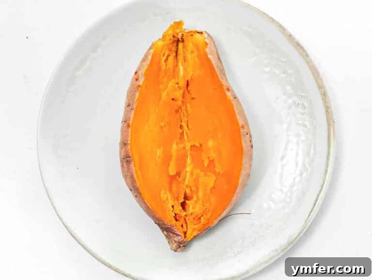 Sweet Potato in Minutes 19 Microwave sweet potato after cooking