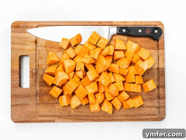 Golden & Crispy Air Fryer Sweet Potatoes 22 Sweet potato cubes