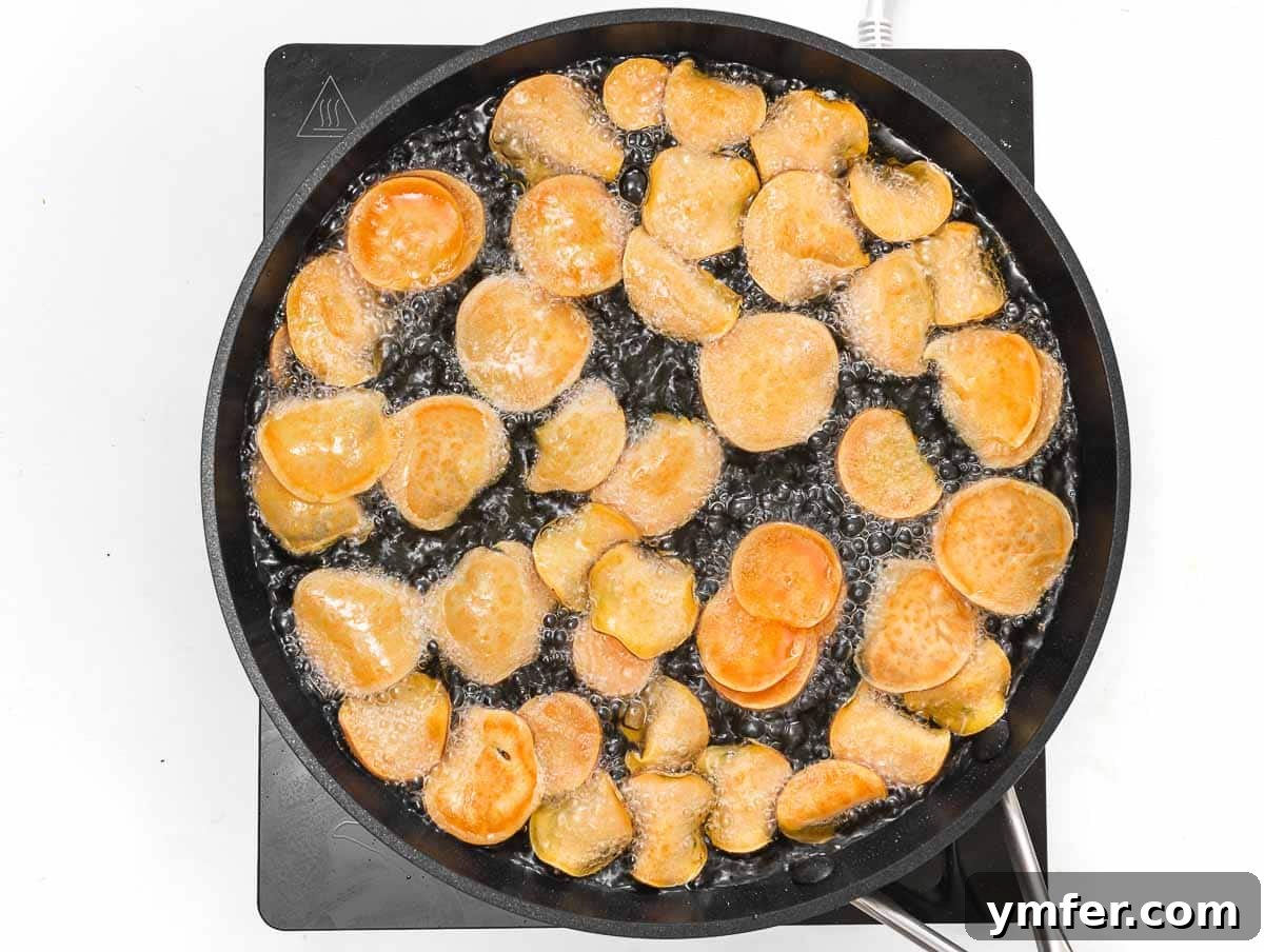 Artisan Sweet Potato Crisps 14 deep frying sweet potato chips
