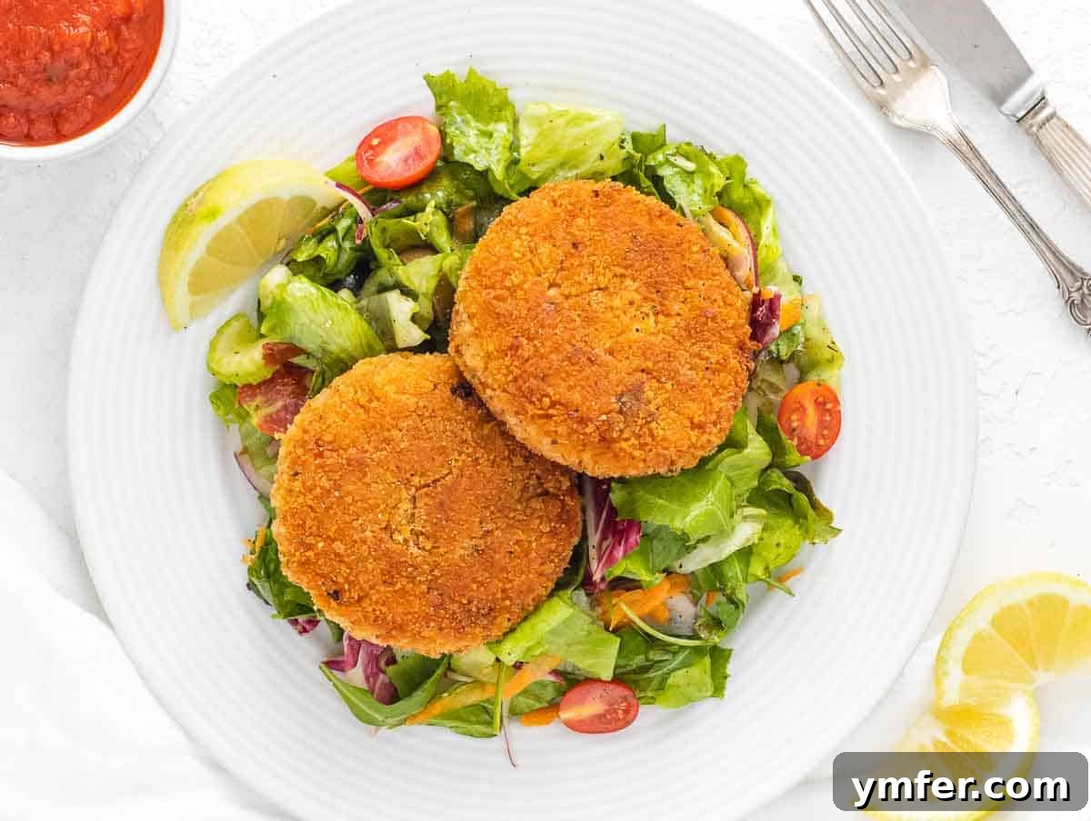 Creamy Butternut Squash Risotto 14 Golden-brown risotto cakes served with a side salad and marinara sauce.