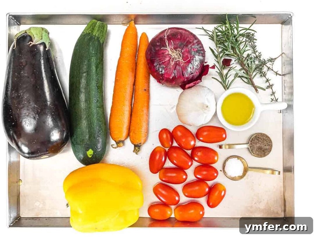 Sheet Pan Roasted Delights 4 A selection of spring and summer vegetables on a tray, ready for roasting