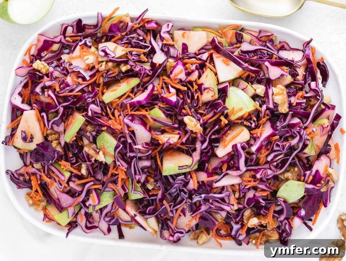 Zesty Red Cabbage Slaw 10 serve the cabbage slaw on a platter