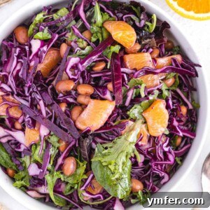 red cabbage salad with orange