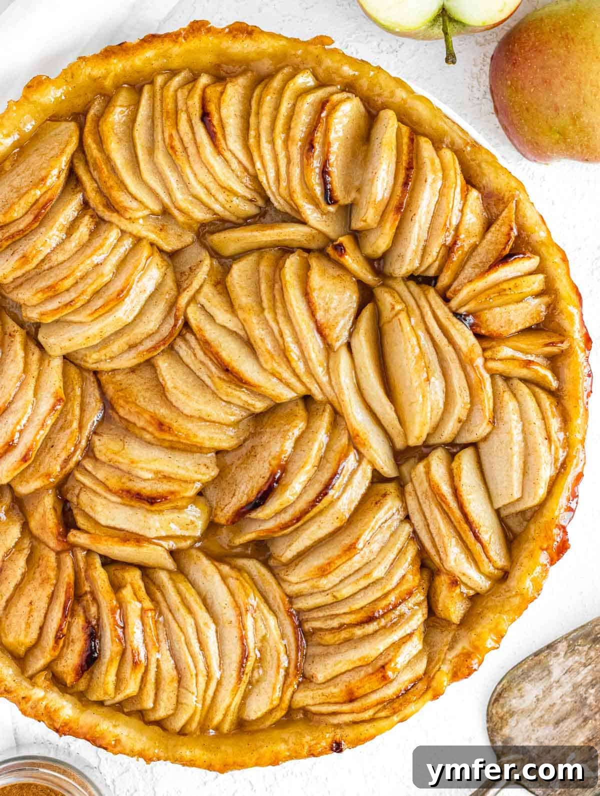 Apple tart with fresh apples and pie crust, a perfect homemade dessert