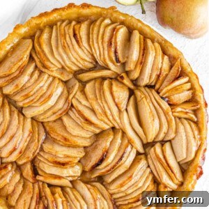apple tart with fresh apple slices, ready to serve