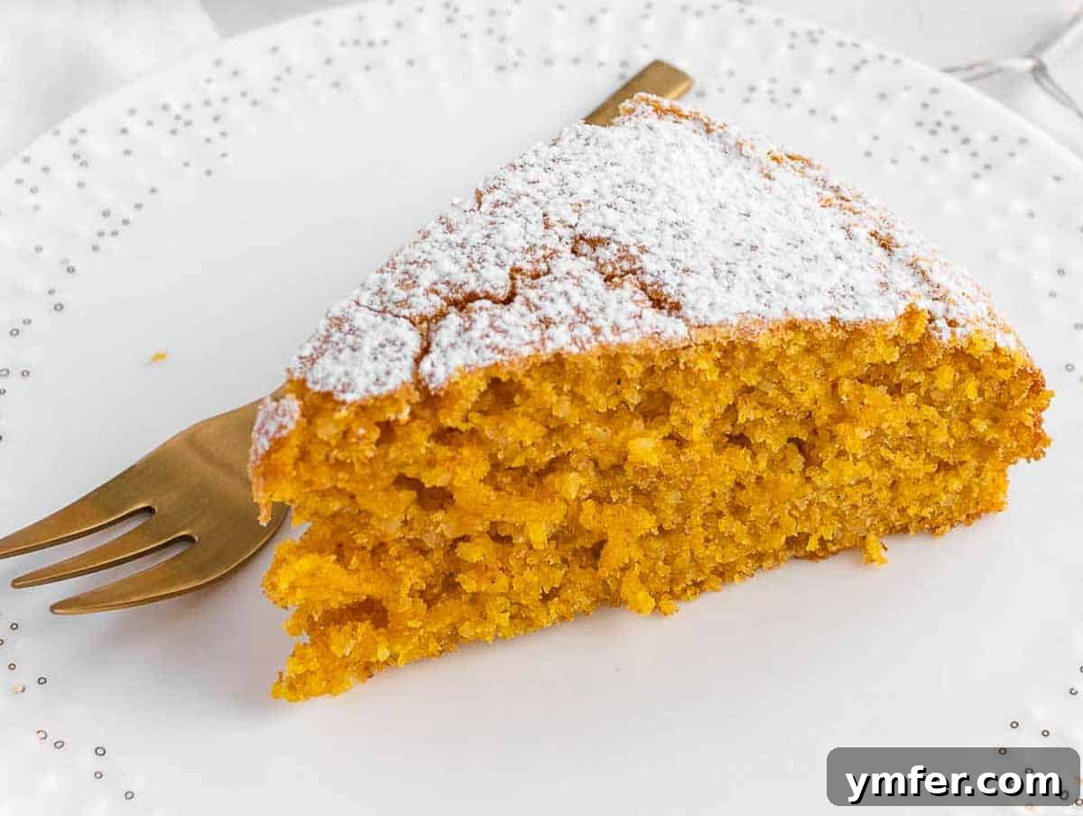 35 Effortless Dessert Delights 9 Slice of Italian carrot cake with orange juice, offering a Mediterranean flavor