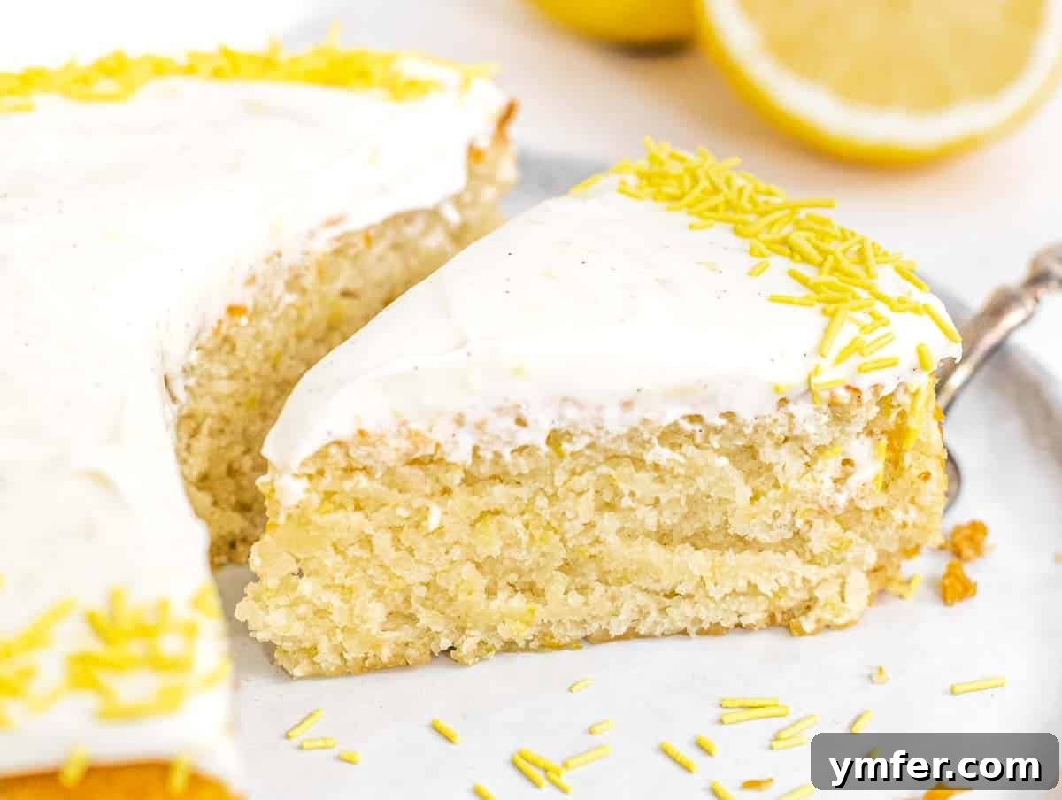 35 Effortless Dessert Delights 4 Vegan lemon cake with frosting, a light and easy egg-free recipe