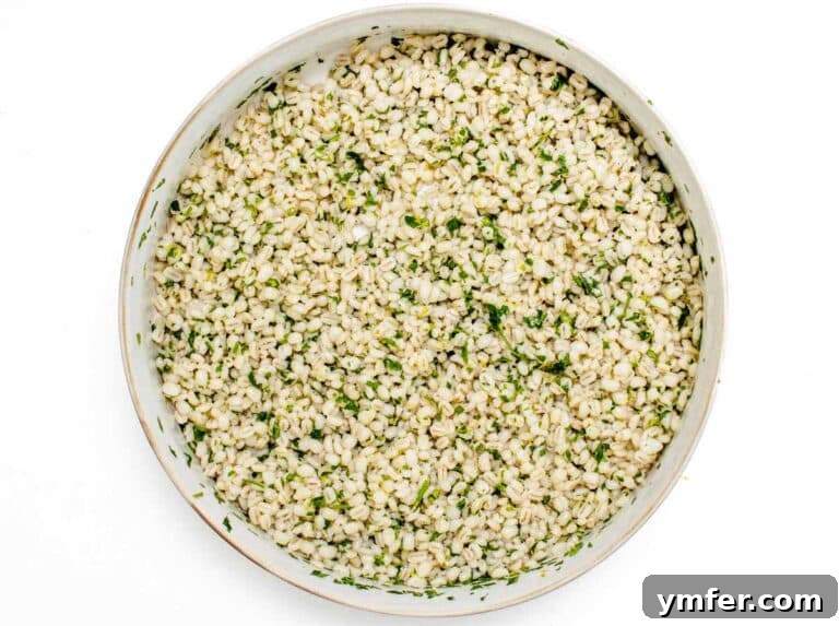 Hearty Barley Salad 19 Barley with lemon and herbs