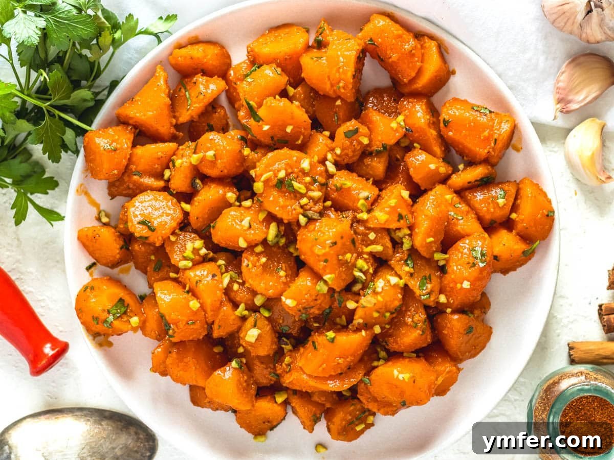 45 Effortless Vegetarian Dinner Ideas 28 Moroccan carrot salad on a white plate