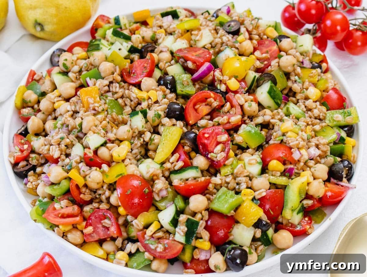 45 Effortless Vegetarian Dinner Ideas 32 Farro salad with tomato