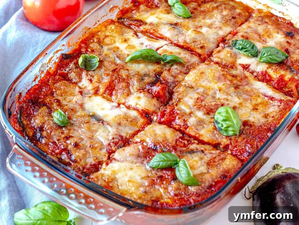 45 Effortless Vegetarian Dinner Ideas 38 Parmigiana with eggplant in a glass casserole