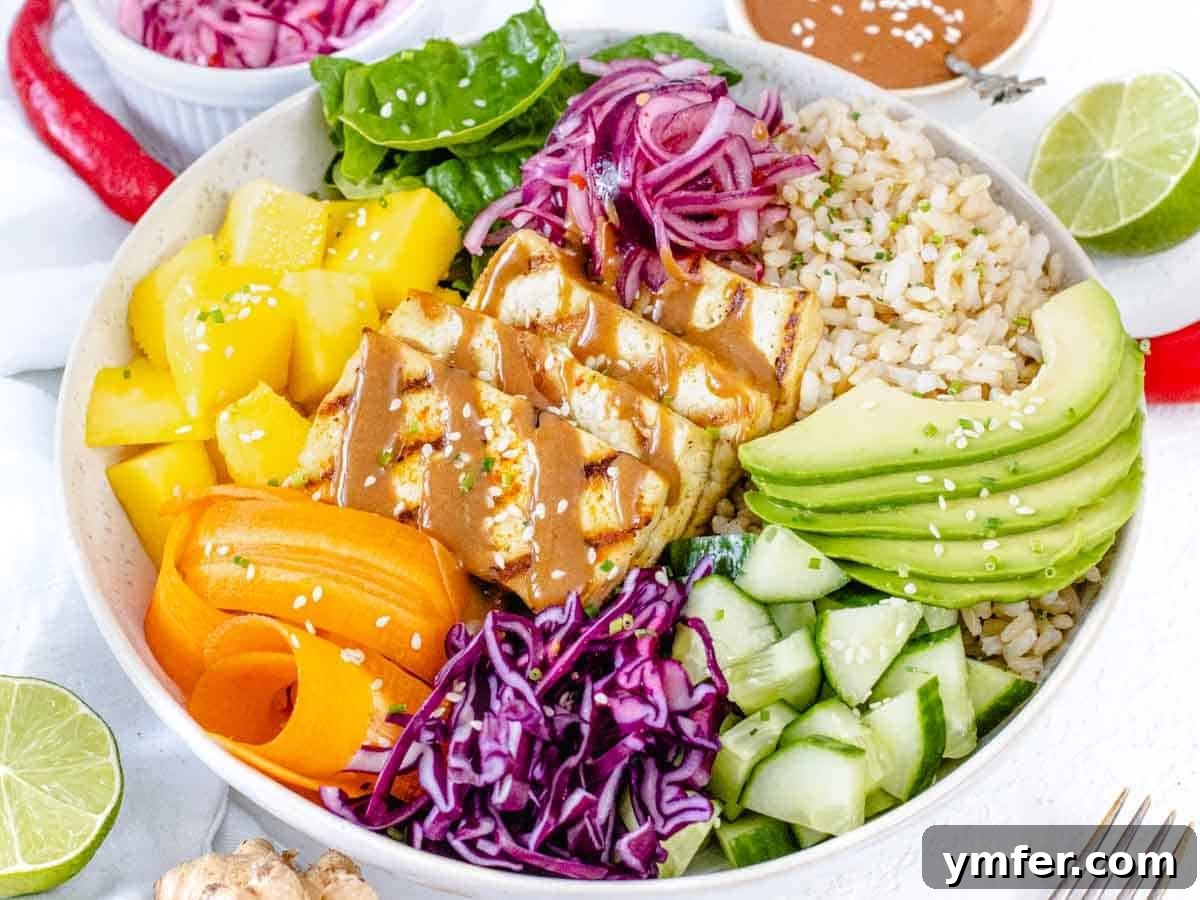 45 Effortless Vegetarian Dinner Ideas 41 Buddha bowl with peanut sauce