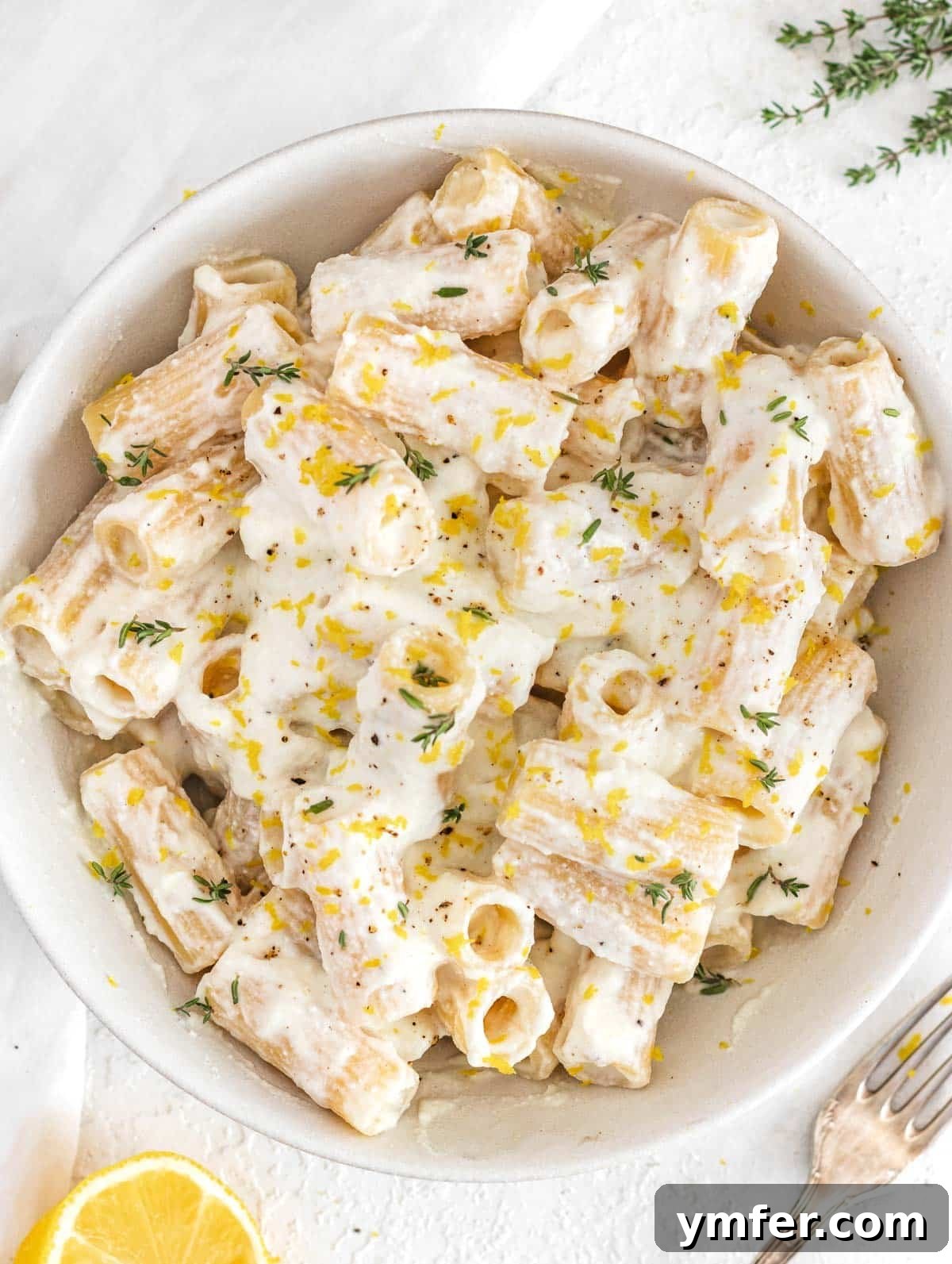 Bright Lemon Pasta 2 Ricotta pasta with lemon and thyme