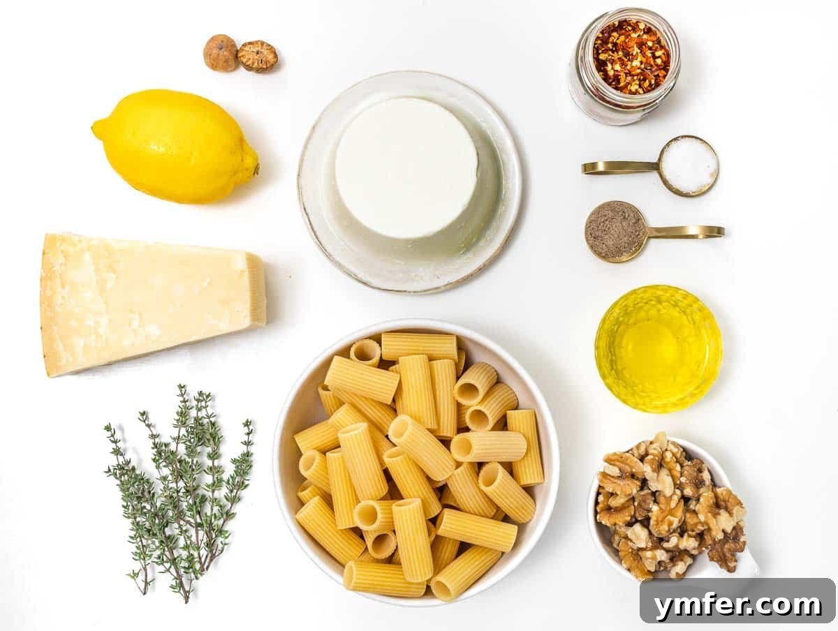 Bright Lemon Pasta 4 pasta al limone ingredients