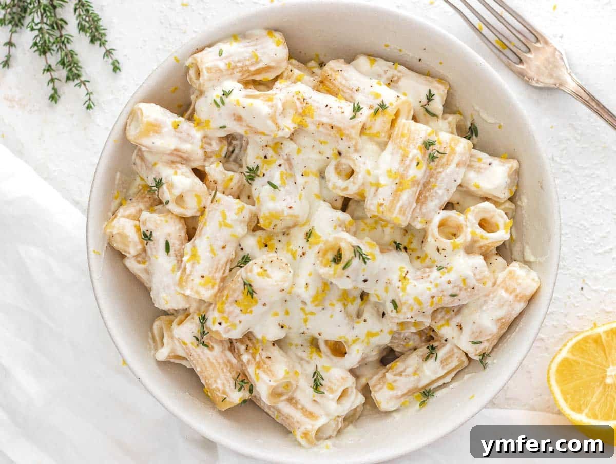 Bright Lemon Pasta 9 rigatoni and ricotta with thyme