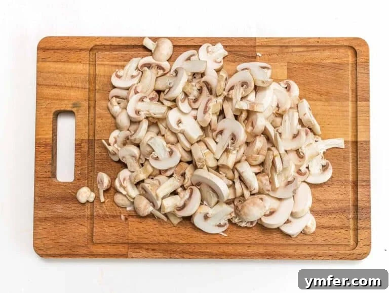 Golden Garlic Mushrooms 23 Chop mushrooms