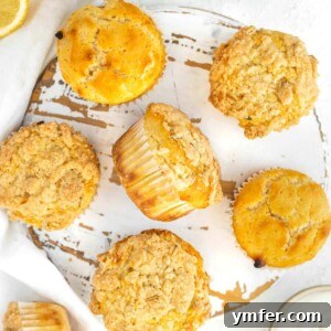 Lemon muffins on cutting board