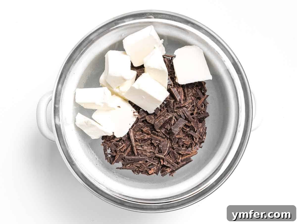 Decadent Plant-Based Brownies 8 butter and chopped chocolate in a bowl