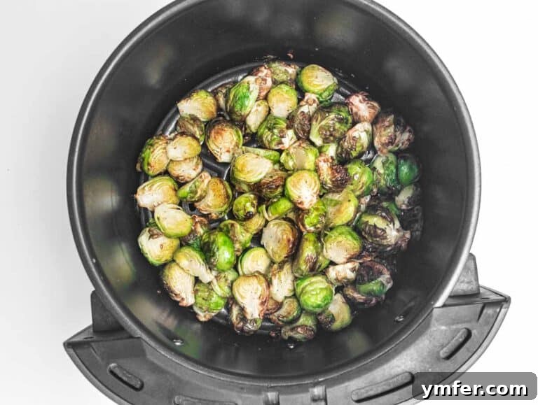 Brussels sprouts after air frying