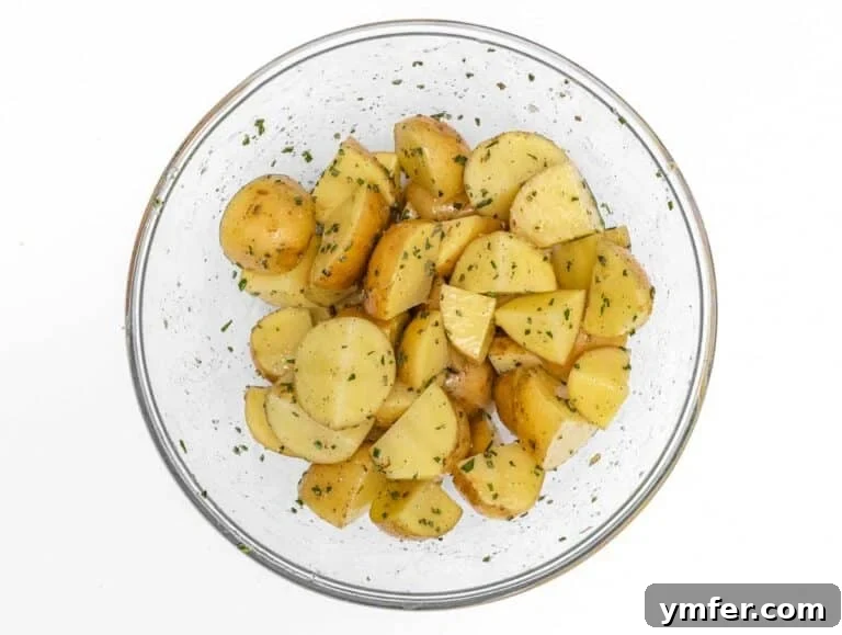 potatoes covered in herbs