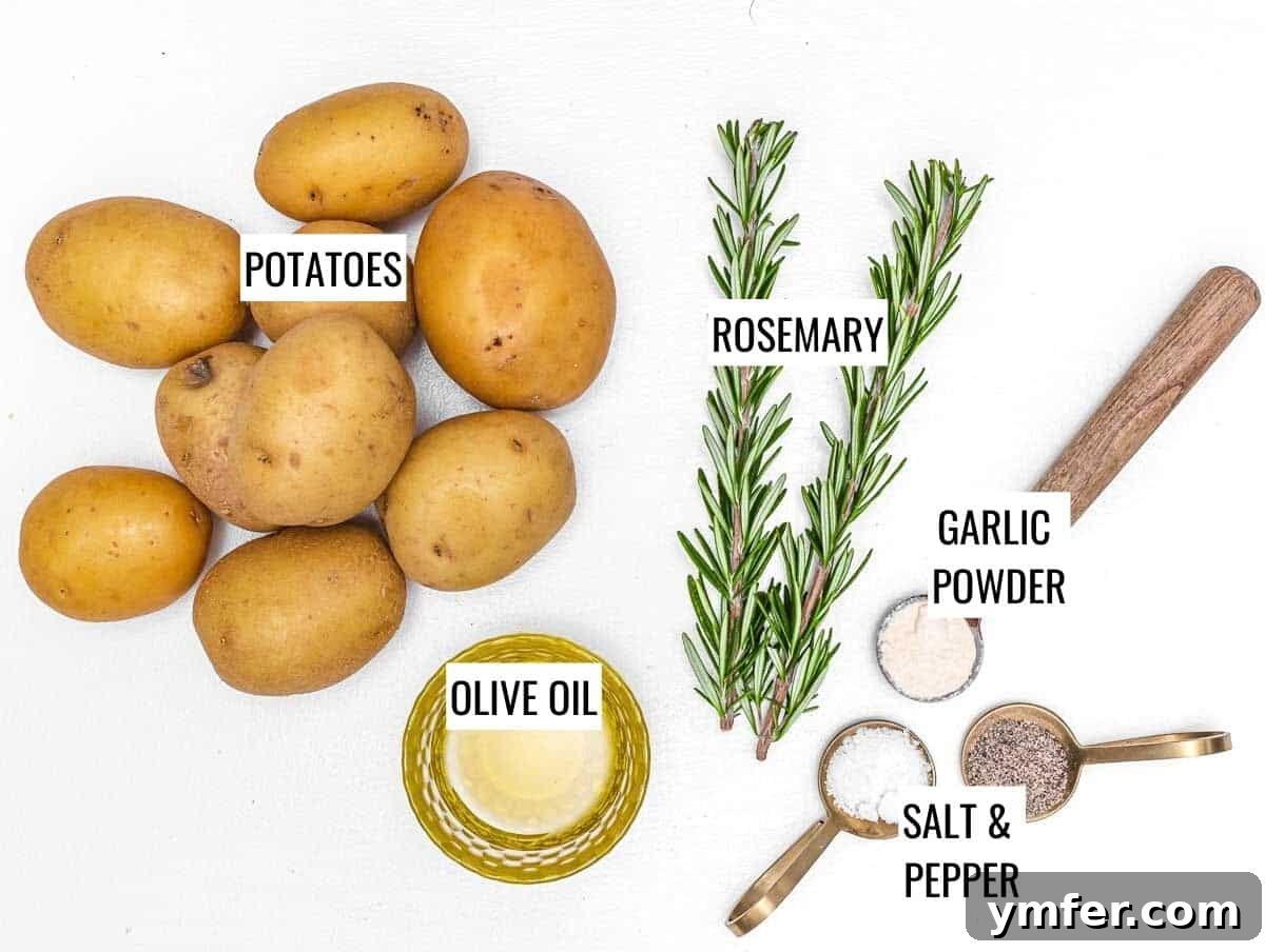 Crispy Air Fryer Potatoes 4 Air fryer potatoes ingredients