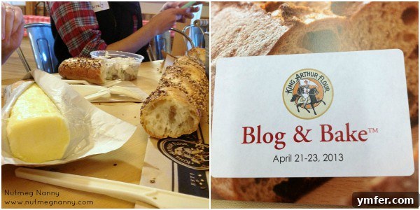 Freshly baked King Arthur Flour baguette and butter