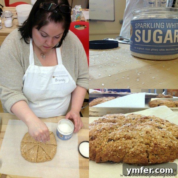 Baking class students preparing dough at King Arthur Flour