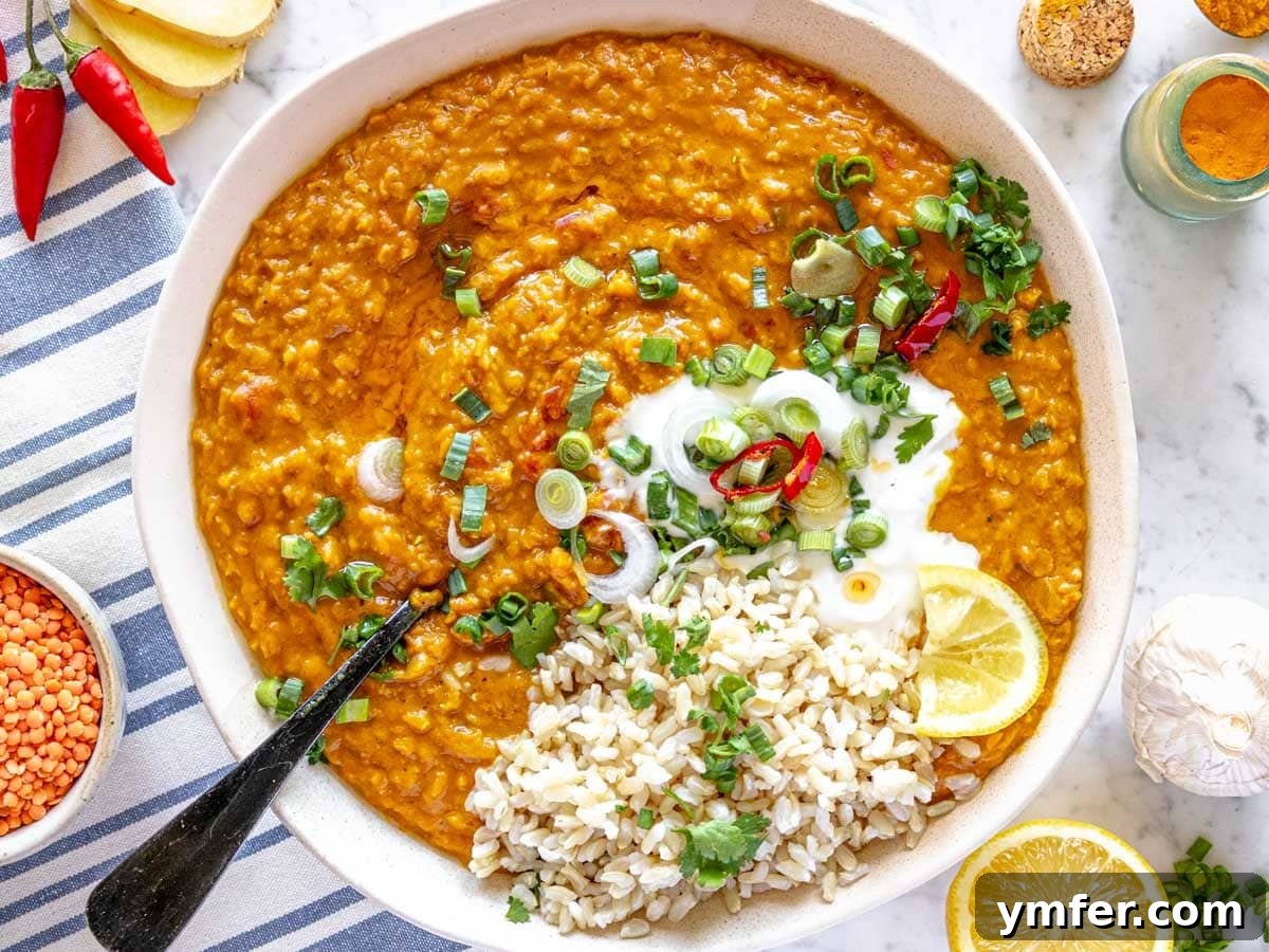 Quick & Delicious: 20 Easy Broccoli Recipes 9 A rich and aromatic lentil curry, garnished with fresh cilantro and a lemon wedge, served with brown rice.