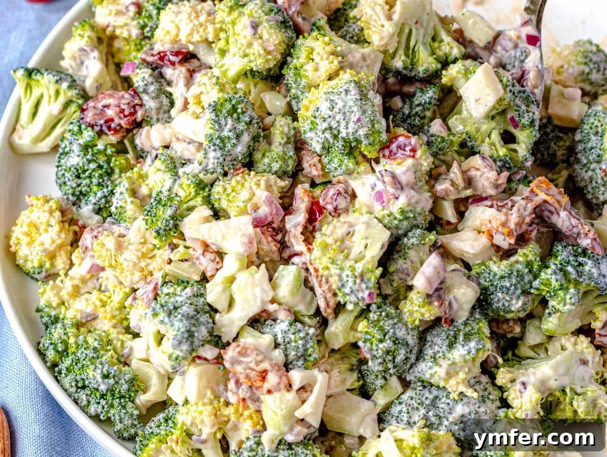 Quick & Delicious: 20 Easy Broccoli Recipes 10 A fresh and vibrant broccoli salad, featuring almonds and sun-dried tomatoes for a crunchy and flavorful bite.