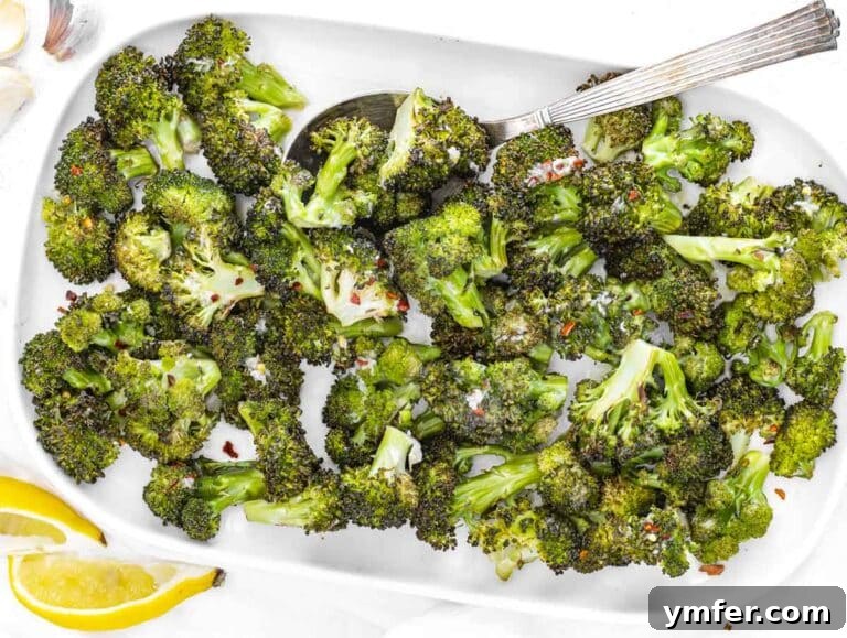 Quick & Delicious: 20 Easy Broccoli Recipes 24 Baked broccoli presented on a platter, ready to be served.