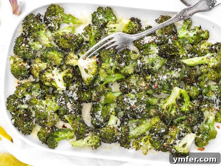 Quick & Delicious: 20 Easy Broccoli Recipes 25 Roasted broccoli topped with melted Parmesan cheese.