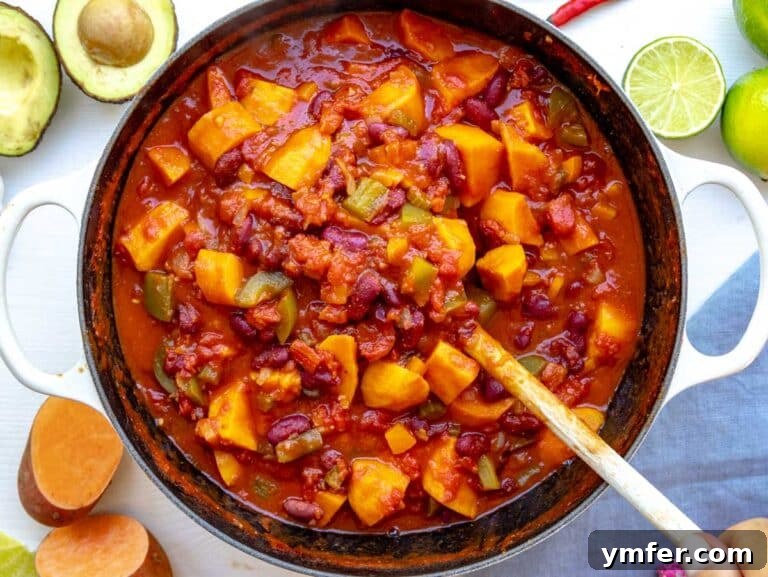 sweet potato chili in a large pot