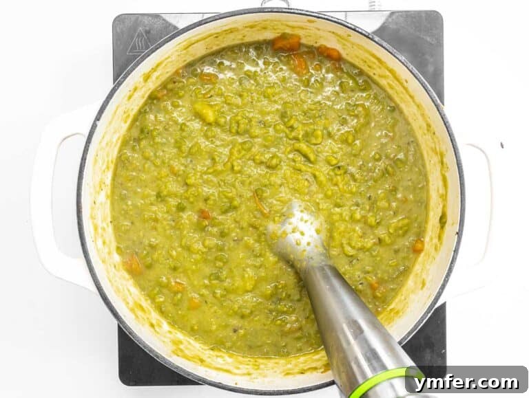 blender and split pea soup