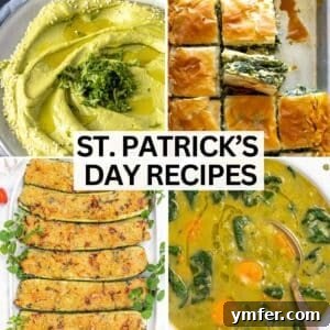 Effortless St Patricks Day Delights 19 Easy St. Patrick's Day Recipes with appetizers and mains, prominently featuring air fryer asparagus.