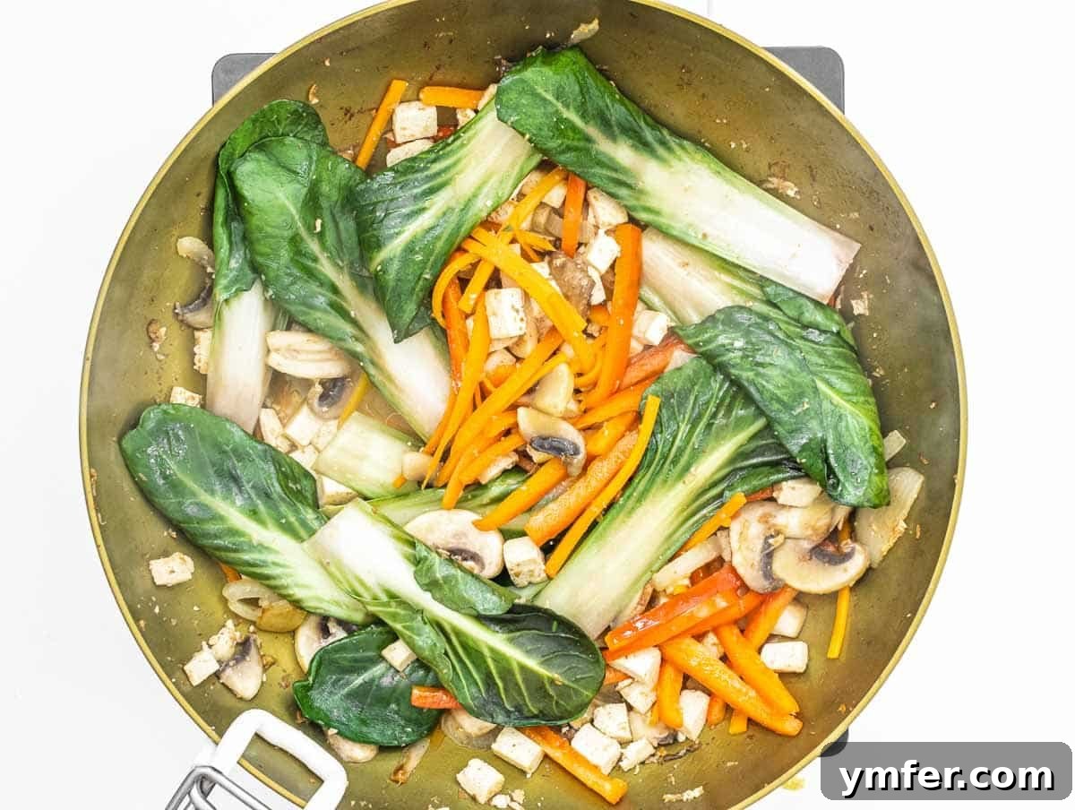 Sizzling Japanese Udon Stir-fry 11 stir fried vegetables in a wok