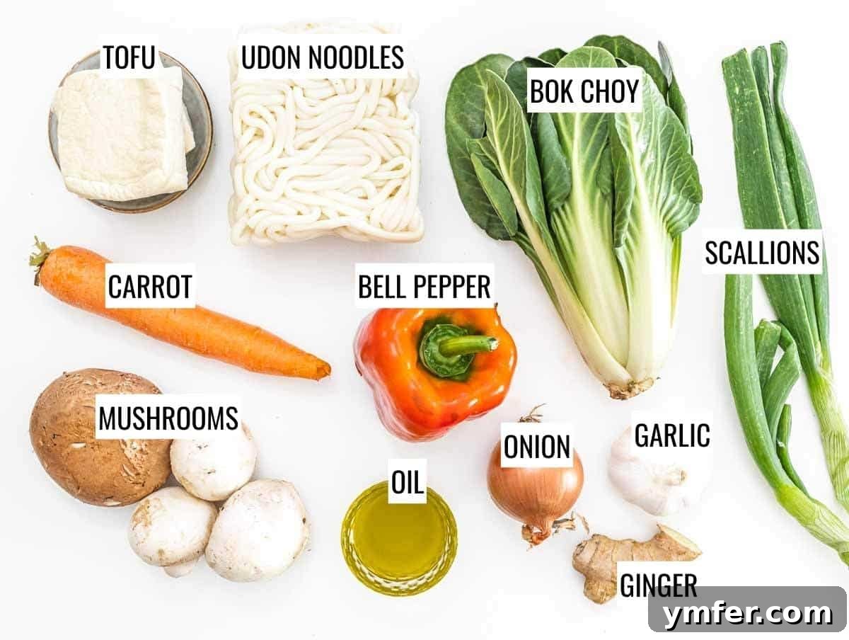 Sizzling Japanese Udon Stir-fry 4 Yaki udon ingredients