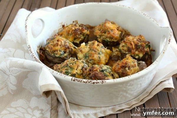 Savory Sausage Spinach Stuffed Mushrooms 2 Delicious sausage and spinach stuffed mushrooms, perfect for holiday parties or easy weeknight meals.