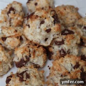 A top-down view of Chocolate Chunk Macaroons, highlighting their perfect golden color and inviting texture.