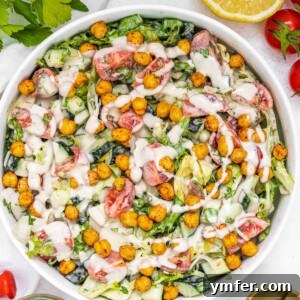 Zesty Tahini Salad 11 Tahini salad with dressing and half lemon