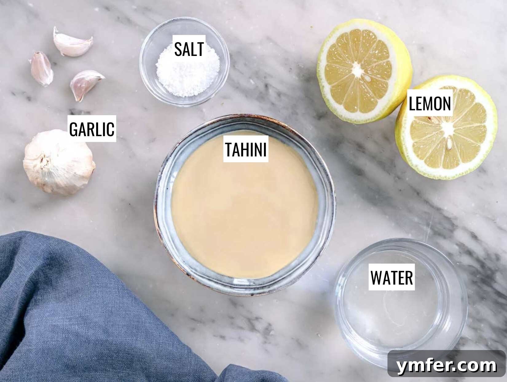 Zesty Tahini Salad 5 Ingredients for tahini sauce